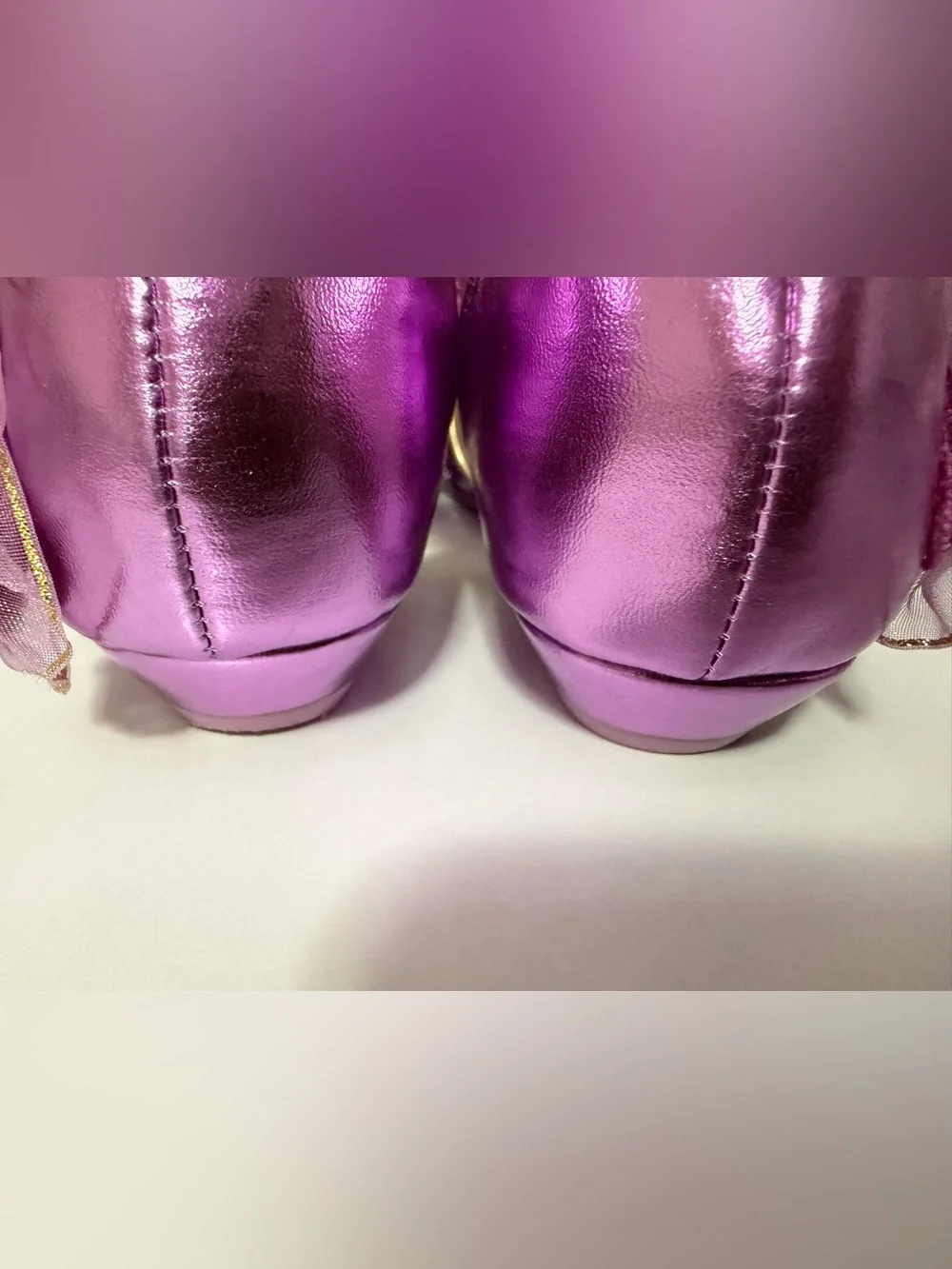 Girls Pink Purple Jeweled Rapunzel Dress Up Sandals Girls 9/10 Disney - Picture 4 of 7
